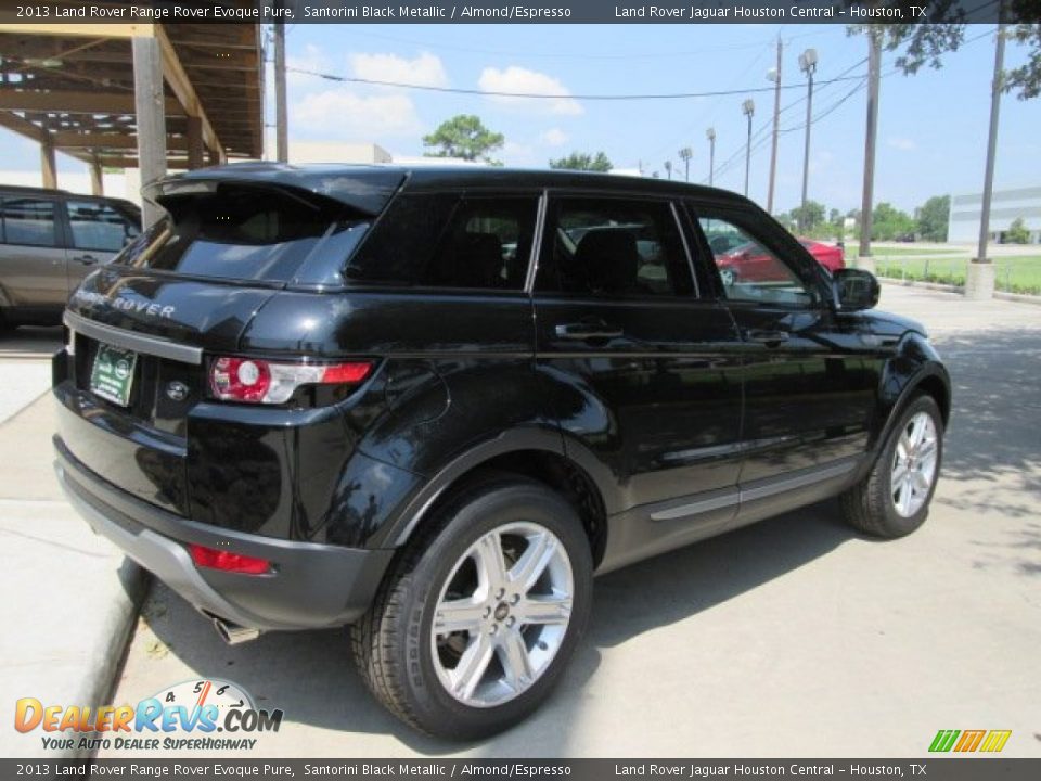2013 Land Rover Range Rover Evoque Pure Santorini Black Metallic / Almond/Espresso Photo #11