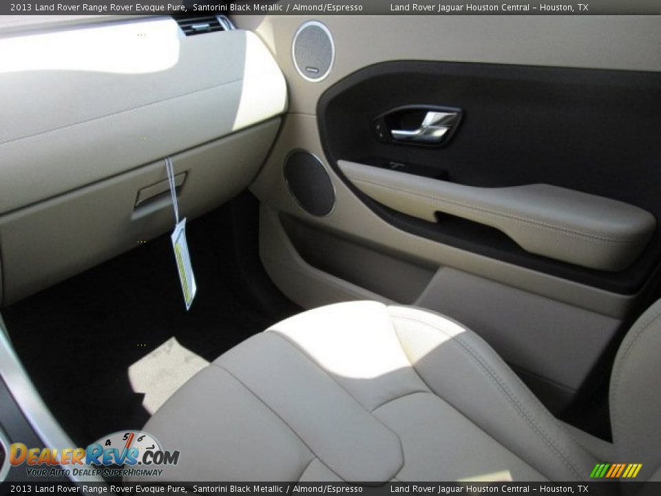 2013 Land Rover Range Rover Evoque Pure Santorini Black Metallic / Almond/Espresso Photo #14