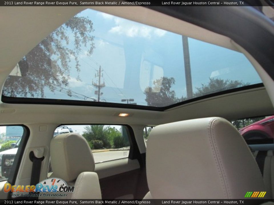 2013 Land Rover Range Rover Evoque Pure Santorini Black Metallic / Almond/Espresso Photo #16