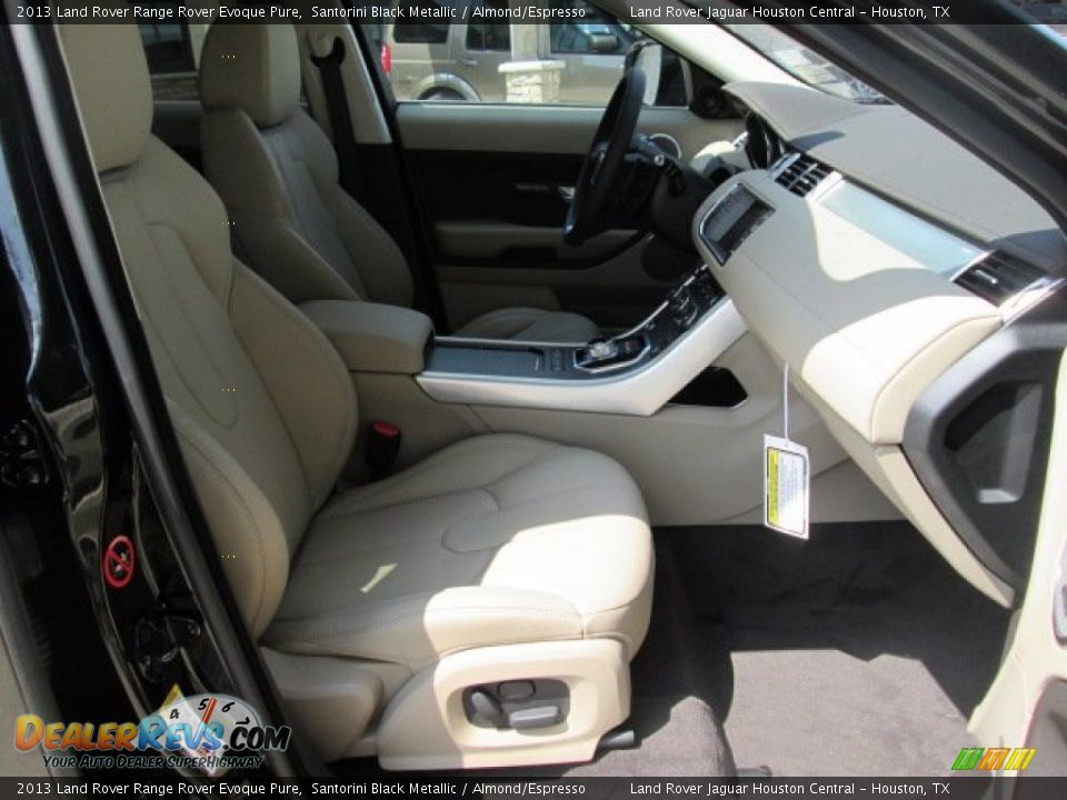 2013 Land Rover Range Rover Evoque Pure Santorini Black Metallic / Almond/Espresso Photo #18