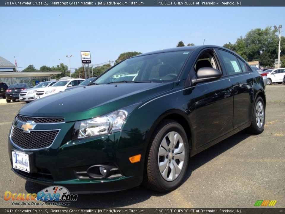 2014 Chevrolet Cruze LS Rainforest Green Metallic / Jet Black/Medium Titanium Photo #1