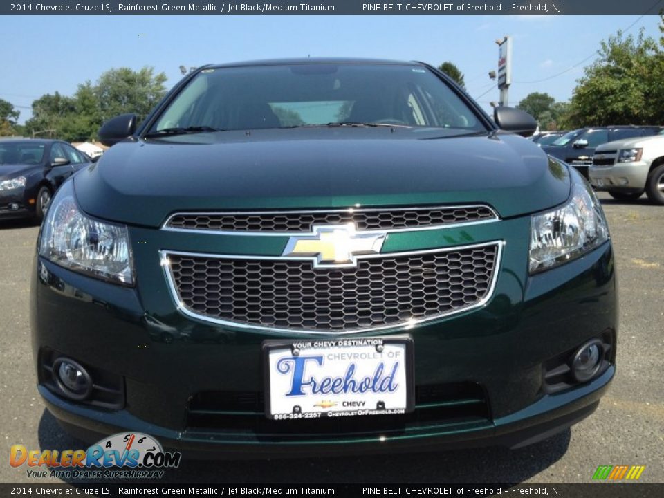 2014 Chevrolet Cruze LS Rainforest Green Metallic / Jet Black/Medium Titanium Photo #2