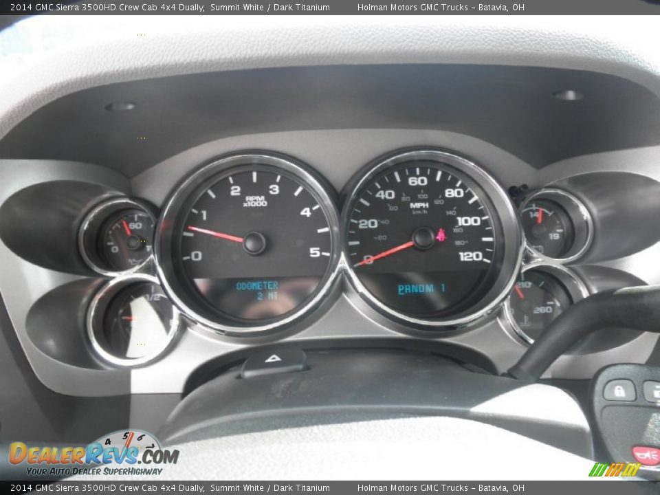 2014 GMC Sierra 3500HD Crew Cab 4x4 Dually Summit White / Dark Titanium Photo #9