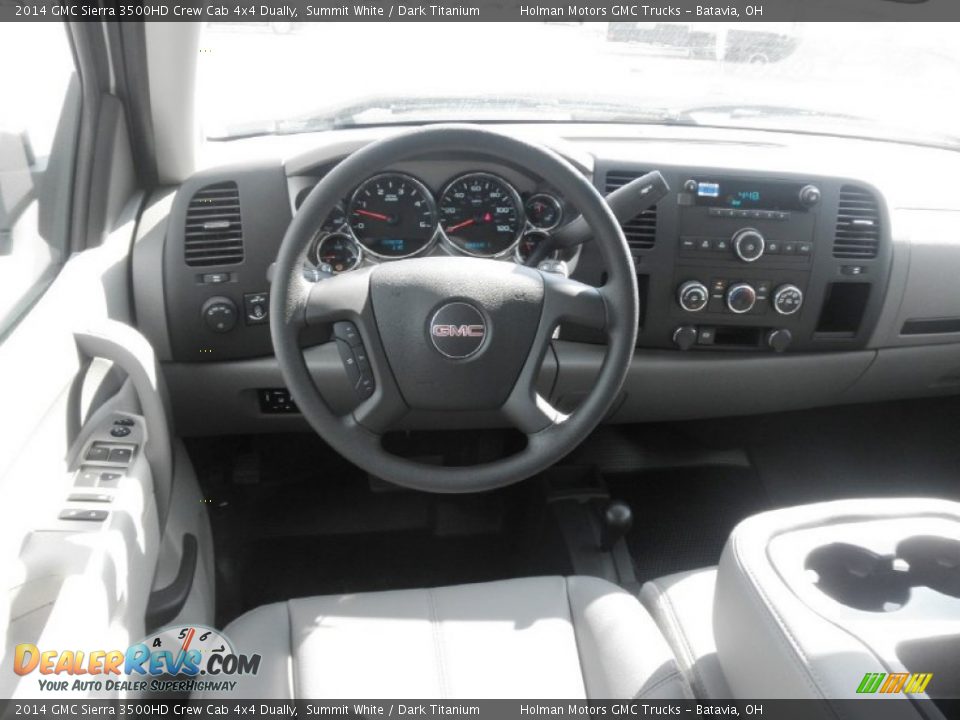 2014 GMC Sierra 3500HD Crew Cab 4x4 Dually Summit White / Dark Titanium Photo #13