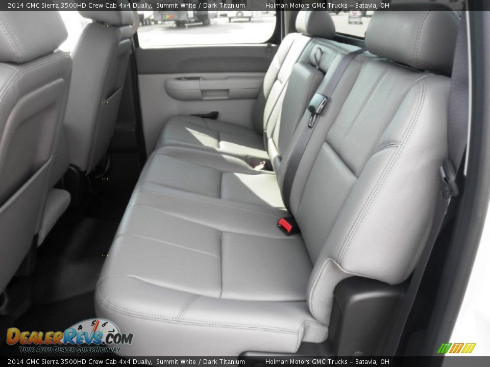 2014 GMC Sierra 3500HD Crew Cab 4x4 Dually Summit White / Dark Titanium Photo #14
