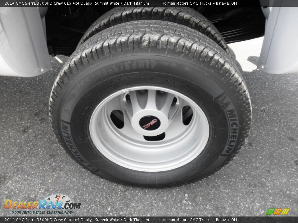 2014 GMC Sierra 3500HD Crew Cab 4x4 Dually Summit White / Dark Titanium Photo #15