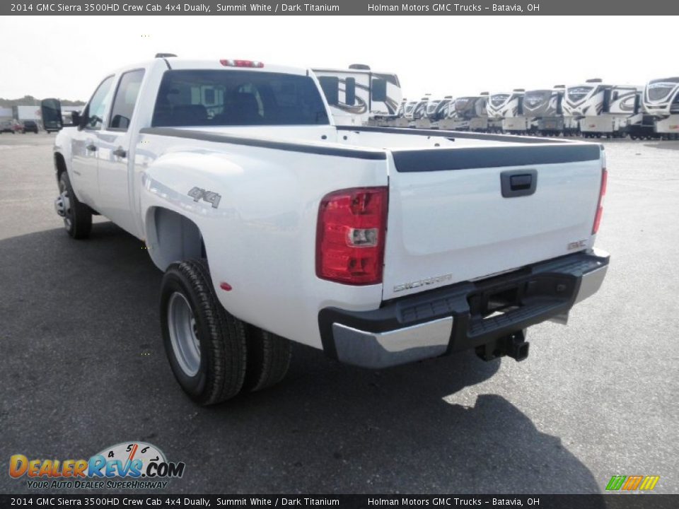 2014 GMC Sierra 3500HD Crew Cab 4x4 Dually Summit White / Dark Titanium Photo #16