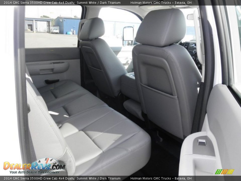 2014 GMC Sierra 3500HD Crew Cab 4x4 Dually Summit White / Dark Titanium Photo #18
