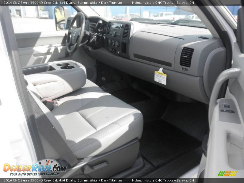 2014 GMC Sierra 3500HD Crew Cab 4x4 Dually Summit White / Dark Titanium Photo #19