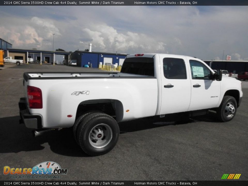 2014 GMC Sierra 3500HD Crew Cab 4x4 Dually Summit White / Dark Titanium Photo #22