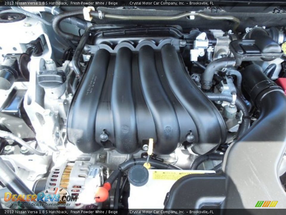 2012 Nissan Versa 1.8 S Hatchback Fresh Powder White / Beige Photo #17