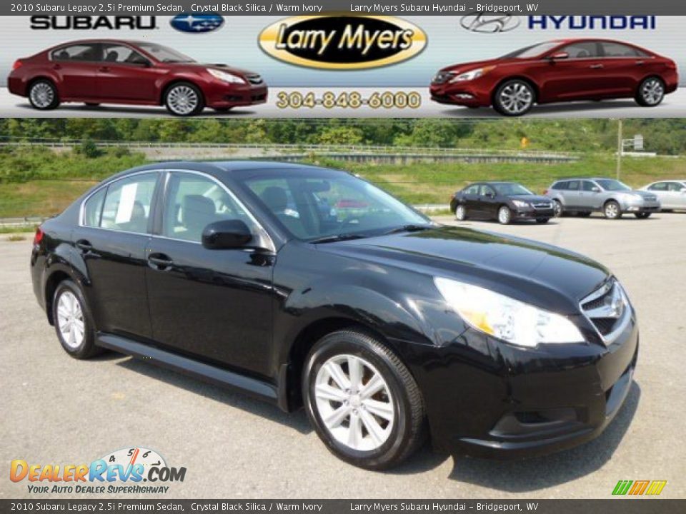 2010 Subaru Legacy 2.5i Premium Sedan Crystal Black Silica / Warm Ivory Photo #1