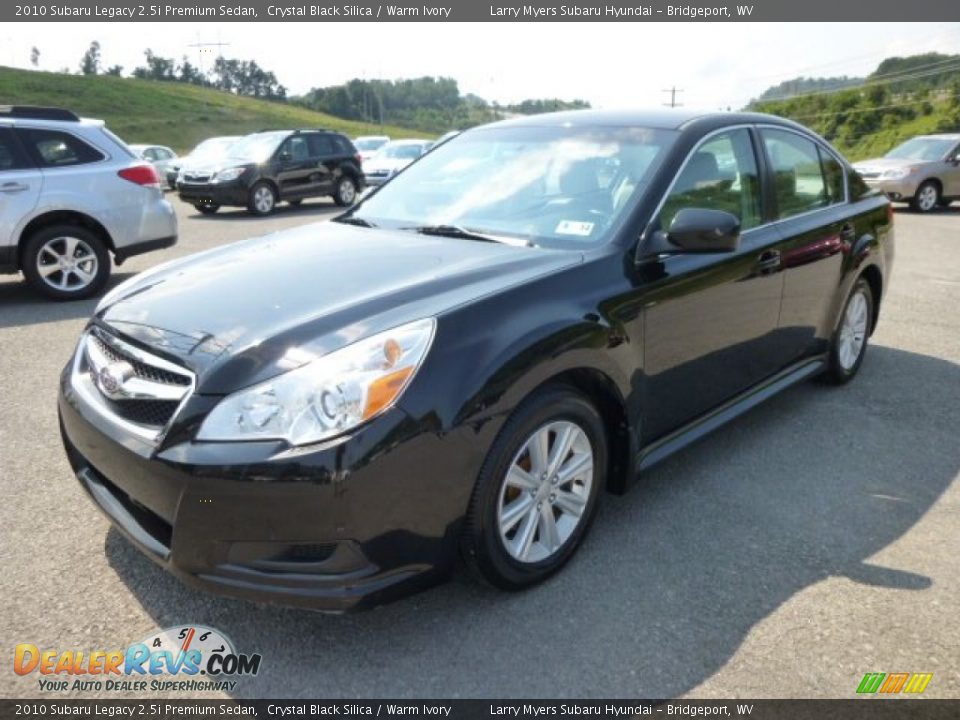 2010 Subaru Legacy 2.5i Premium Sedan Crystal Black Silica / Warm Ivory Photo #3