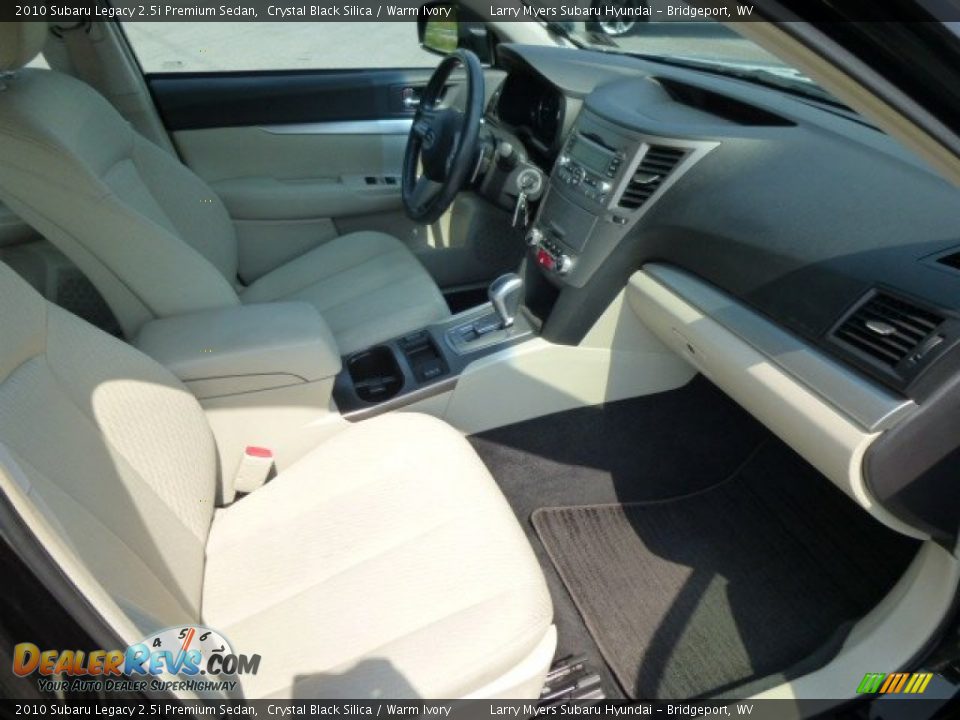 2010 Subaru Legacy 2.5i Premium Sedan Crystal Black Silica / Warm Ivory Photo #10