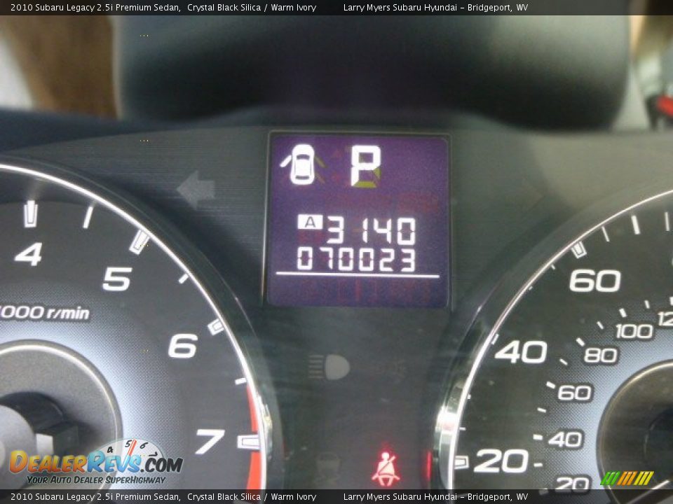 2010 Subaru Legacy 2.5i Premium Sedan Crystal Black Silica / Warm Ivory Photo #20
