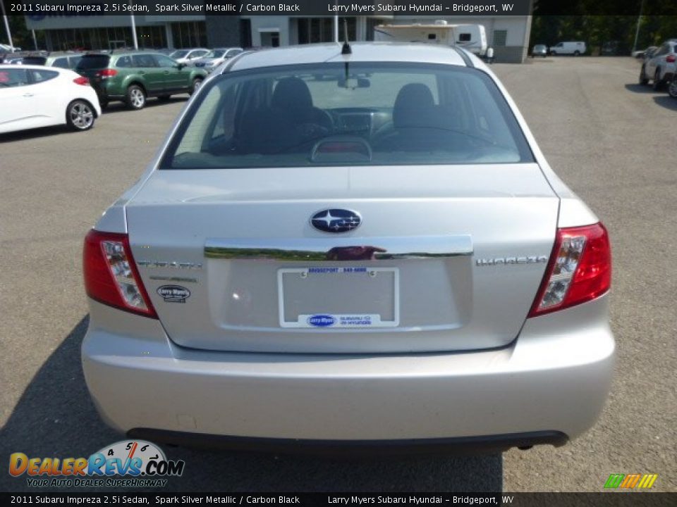 2011 Subaru Impreza 2.5i Sedan Spark Silver Metallic / Carbon Black Photo #6
