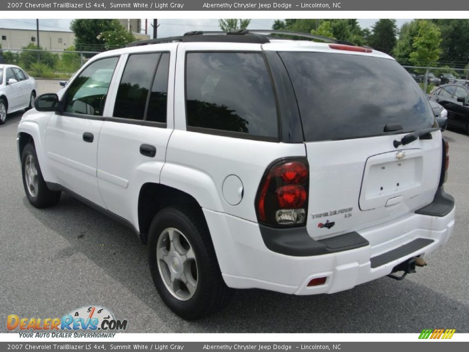 2007 Chevrolet TrailBlazer LS 4x4 Summit White / Light Gray Photo #3