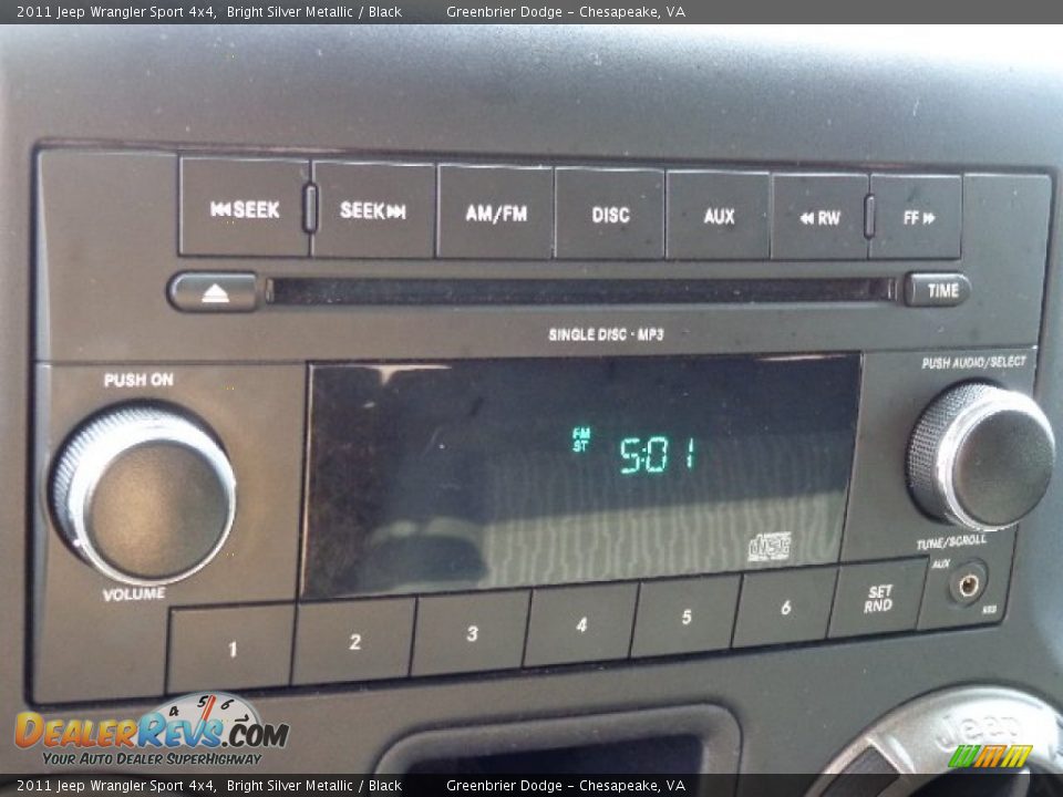 2011 Jeep Wrangler Sport 4x4 Bright Silver Metallic / Black Photo #5