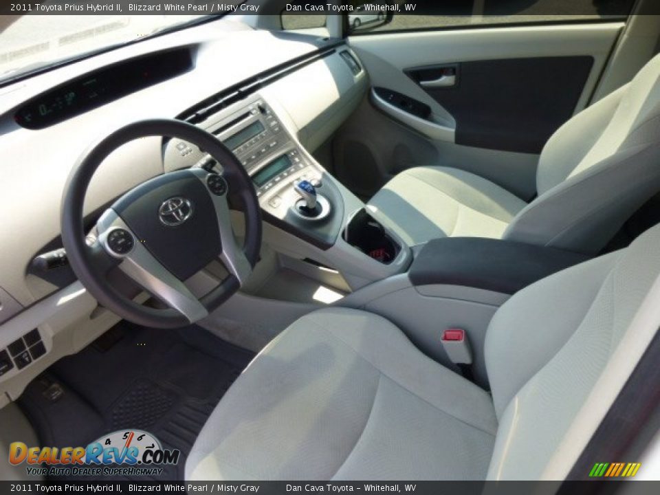 2011 Toyota Prius Hybrid II Blizzard White Pearl / Misty Gray Photo #11