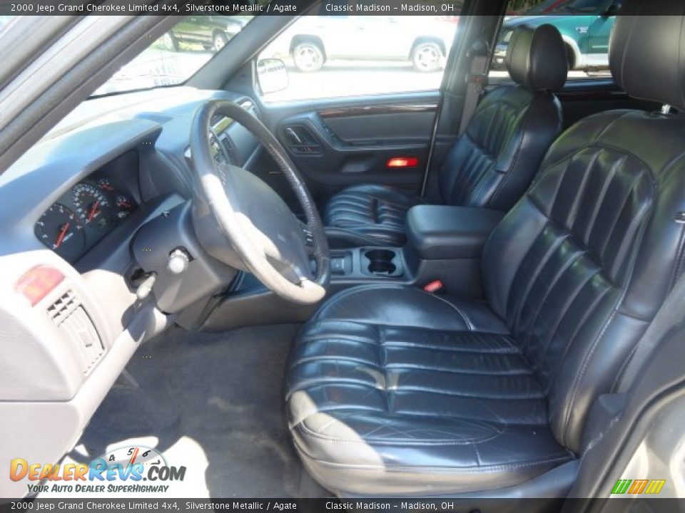 2000 Jeep Grand Cherokee Limited 4x4 Silverstone Metallic / Agate Photo #4