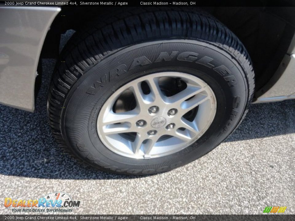 2000 Jeep Grand Cherokee Limited 4x4 Silverstone Metallic / Agate Photo #11