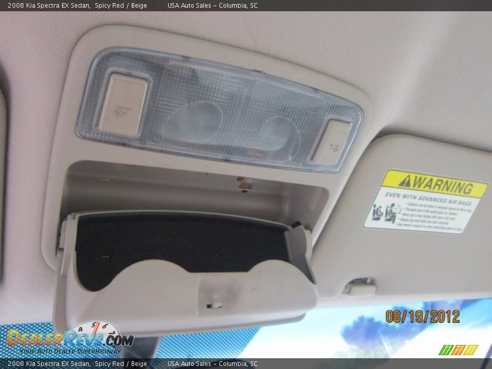 2008 Kia Spectra EX Sedan Spicy Red / Beige Photo #11