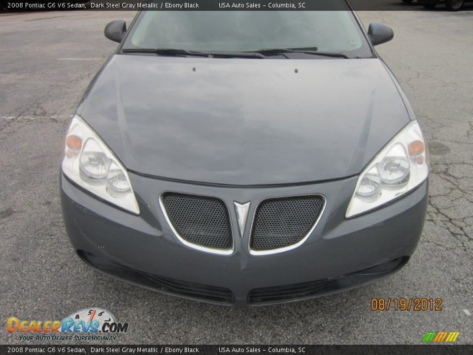 2008 Pontiac G6 V6 Sedan Dark Steel Gray Metallic / Ebony Black Photo #2