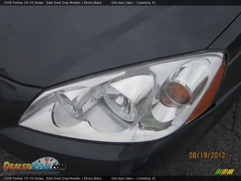 2008 Pontiac G6 V6 Sedan Dark Steel Gray Metallic / Ebony Black Photo #7