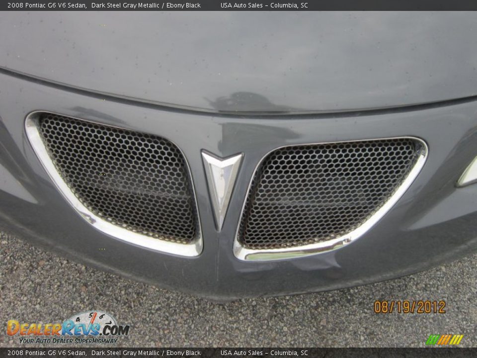 2008 Pontiac G6 V6 Sedan Dark Steel Gray Metallic / Ebony Black Photo #8