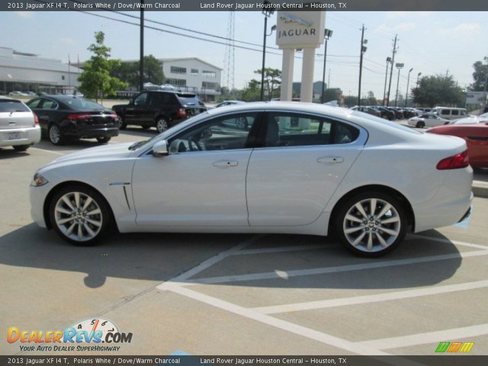 2013 Jaguar XF I4 T Polaris White / Dove/Warm Charcoal Photo #7