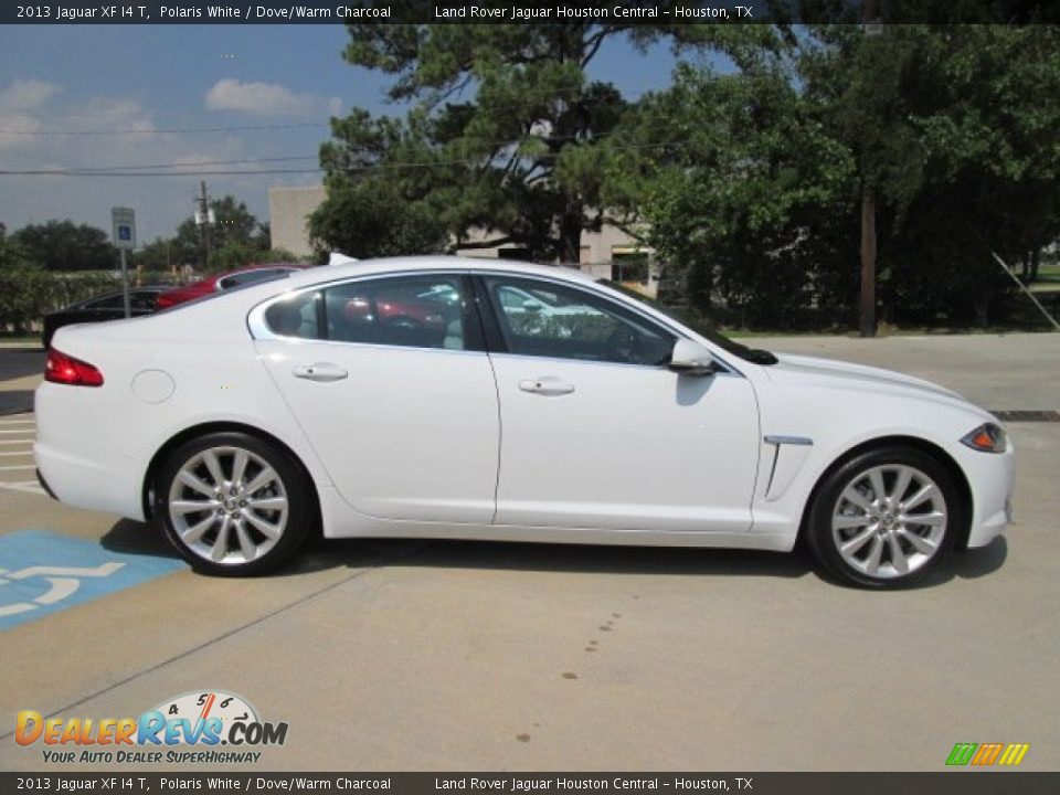 2013 Jaguar XF I4 T Polaris White / Dove/Warm Charcoal Photo #11