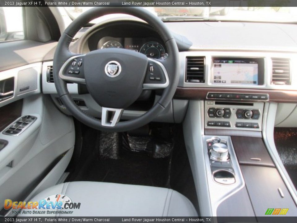 2013 Jaguar XF I4 T Polaris White / Dove/Warm Charcoal Photo #12