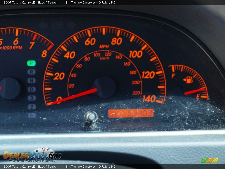 2006 Toyota Camry LE Black / Taupe Photo #7