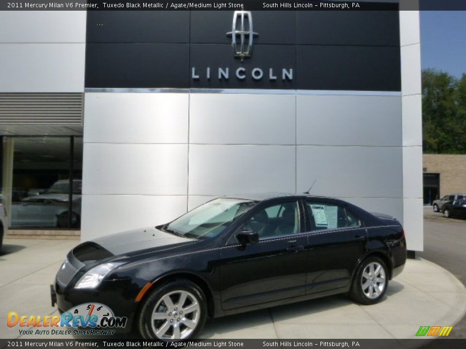 2011 Mercury Milan V6 Premier Tuxedo Black Metallic / Agate/Medium Light Stone Photo #1