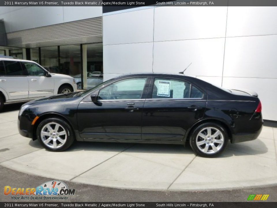 2011 Mercury Milan V6 Premier Tuxedo Black Metallic / Agate/Medium Light Stone Photo #2