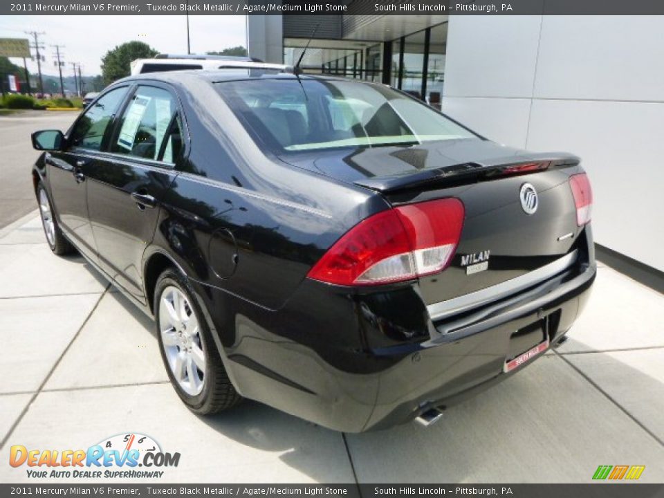 2011 Mercury Milan V6 Premier Tuxedo Black Metallic / Agate/Medium Light Stone Photo #3