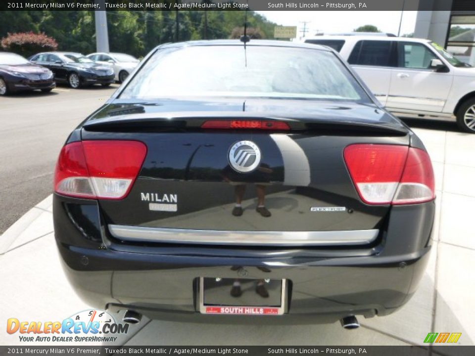 2011 Mercury Milan V6 Premier Tuxedo Black Metallic / Agate/Medium Light Stone Photo #4