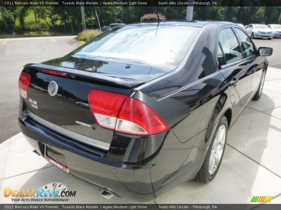 2011 Mercury Milan V6 Premier Tuxedo Black Metallic / Agate/Medium Light Stone Photo #5