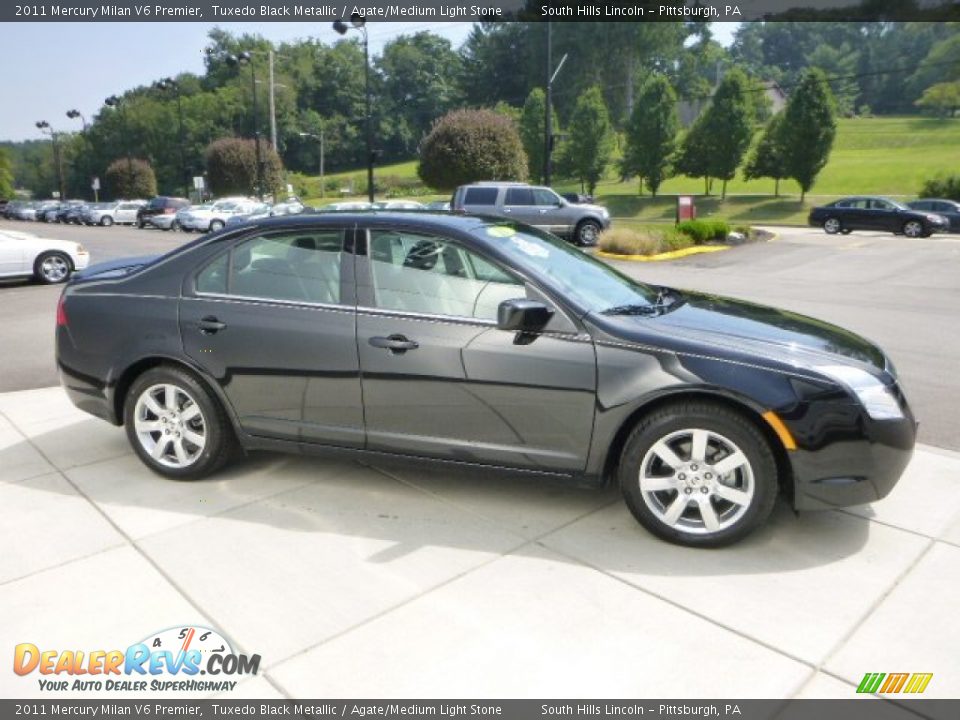 2011 Mercury Milan V6 Premier Tuxedo Black Metallic / Agate/Medium Light Stone Photo #6