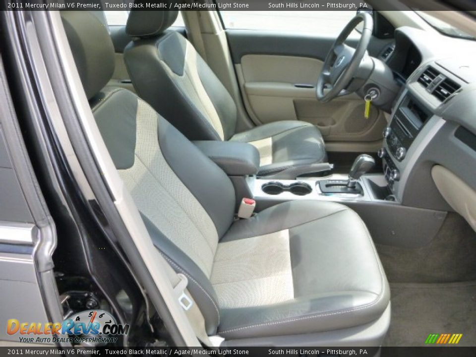 2011 Mercury Milan V6 Premier Tuxedo Black Metallic / Agate/Medium Light Stone Photo #10