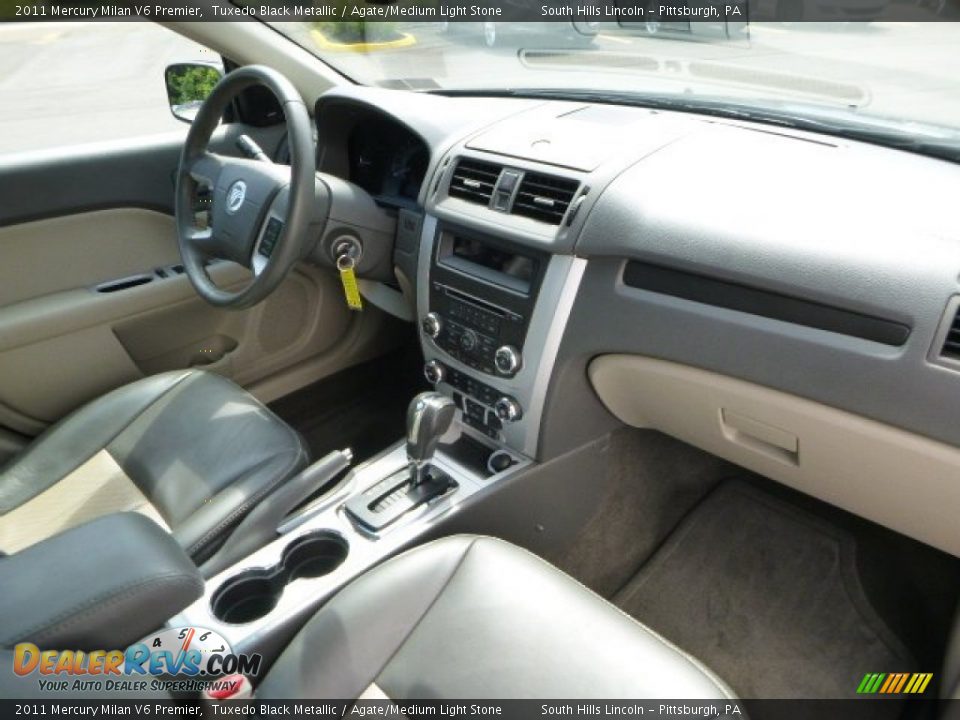 2011 Mercury Milan V6 Premier Tuxedo Black Metallic / Agate/Medium Light Stone Photo #11