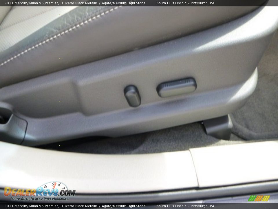 2011 Mercury Milan V6 Premier Tuxedo Black Metallic / Agate/Medium Light Stone Photo #12
