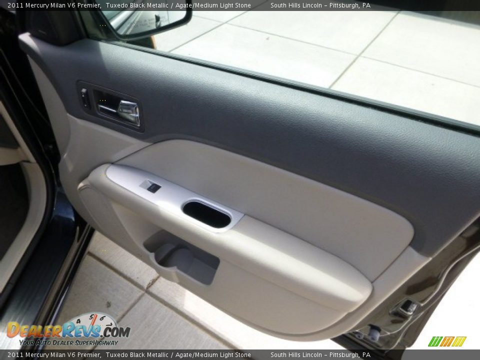 2011 Mercury Milan V6 Premier Tuxedo Black Metallic / Agate/Medium Light Stone Photo #13