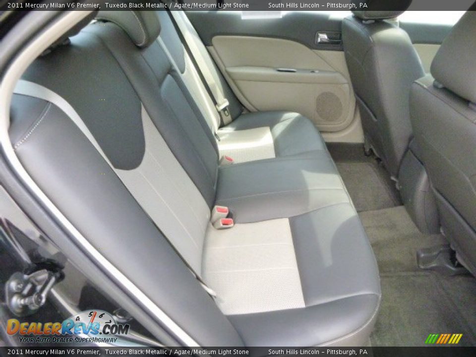 2011 Mercury Milan V6 Premier Tuxedo Black Metallic / Agate/Medium Light Stone Photo #14