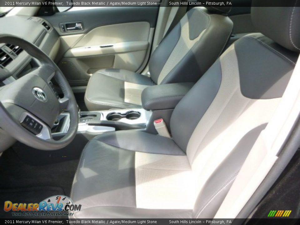 2011 Mercury Milan V6 Premier Tuxedo Black Metallic / Agate/Medium Light Stone Photo #16