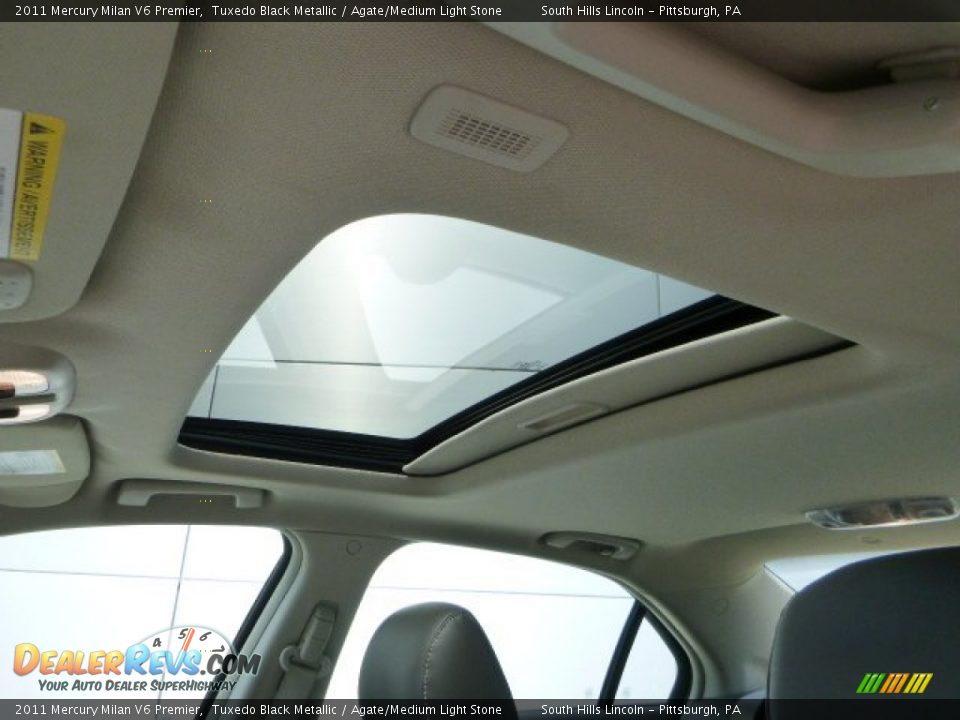 2011 Mercury Milan V6 Premier Tuxedo Black Metallic / Agate/Medium Light Stone Photo #21