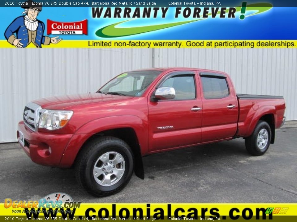 2010 Toyota Tacoma V6 SR5 Double Cab 4x4 Barcelona Red Metallic / Sand Beige Photo #1