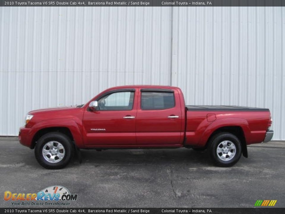 2010 Toyota Tacoma V6 SR5 Double Cab 4x4 Barcelona Red Metallic / Sand Beige Photo #2