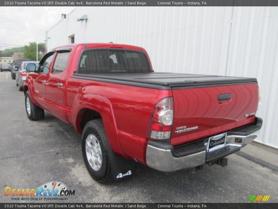 2010 Toyota Tacoma V6 SR5 Double Cab 4x4 Barcelona Red Metallic / Sand Beige Photo #4
