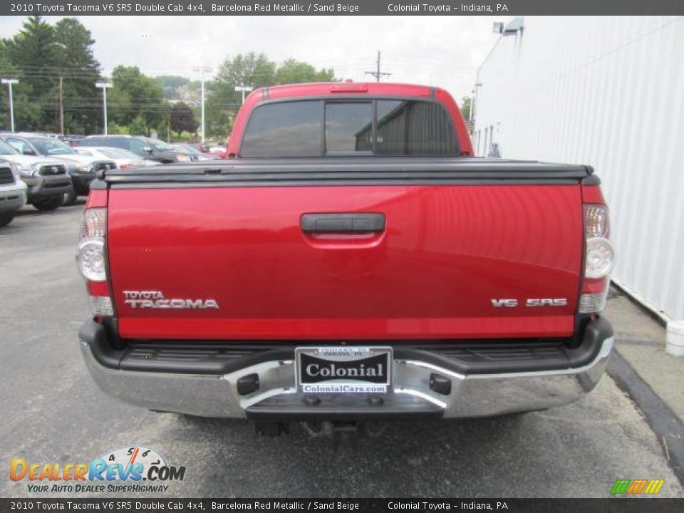 2010 Toyota Tacoma V6 SR5 Double Cab 4x4 Barcelona Red Metallic / Sand Beige Photo #5